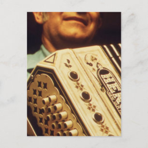 Ich bin hier für die Accordian Music - Vintag Postkarte