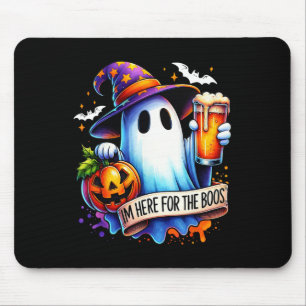 Ich bin hier für die Boos Spooky Ghost-Kürbislater Mousepad
