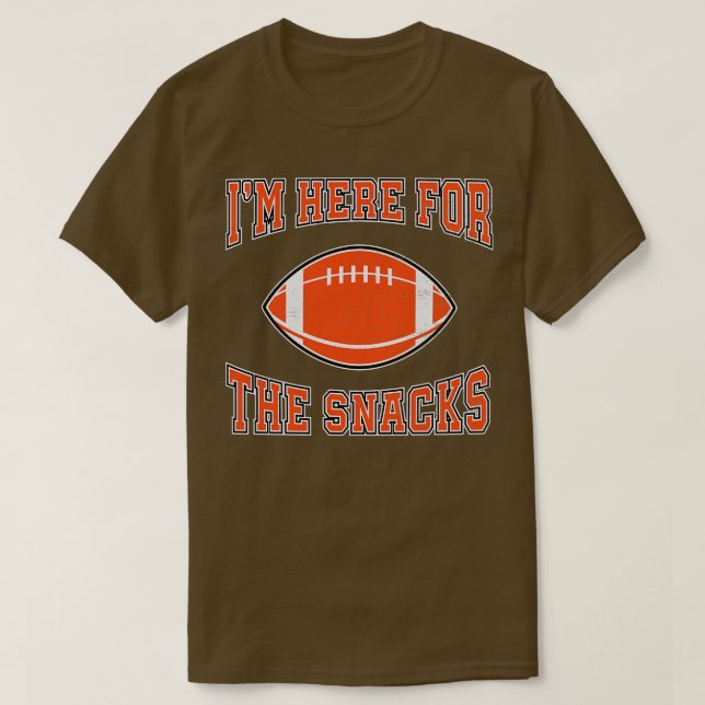 Ich bin hier für die Snacks Funny American T-Shirt (Design vorne)