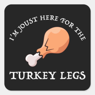 Ich bin hier für die Türkei Legs Quadratischer Aufkleber