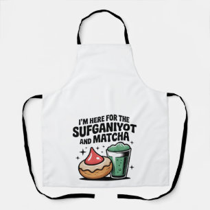 Ich bin hier für Sufganiyot und Matcha Hanukkah Ju Schürze