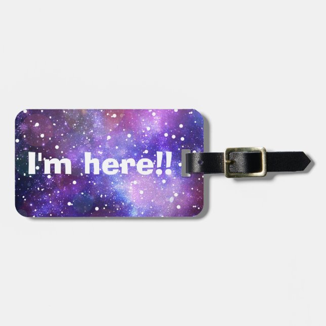 ICH BIN HIER! Gepäckanhänger (Vorderseite horizontal)