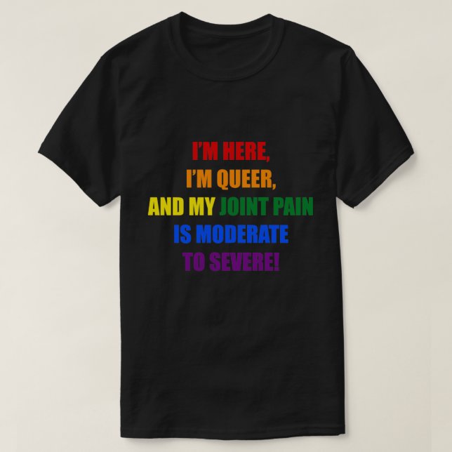 ICH BIN HIER, ICH BIN QUE, UND MEIN GEMEINSAMER SC T-Shirt (Design vorne)