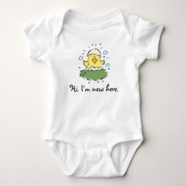 Ich bin hier neu baby strampler (Vorderseite)