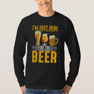 Ich bin hier nur für das Bierbrauen Craft Bier Tri T-Shirt
