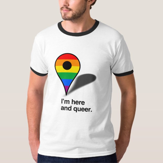 Ich bin hier und que T-Shirt (Vorderseite)