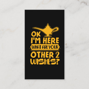 Ich bin hier Was sind Ihre anderen 2 Wünsche Magi Visitenkarte