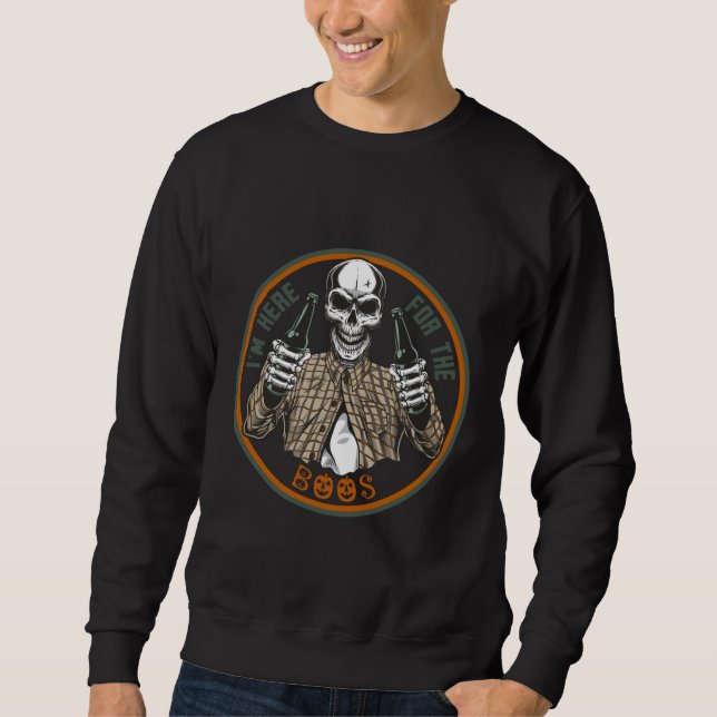 Ich bin hier wegen der Boos - Halloween Sweatshirt (Vorderseite)
