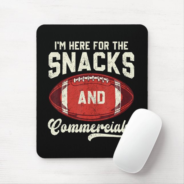 Ich bin hier wegen der Snacks und der Werbespots F Mousepad (Mit Mouse)