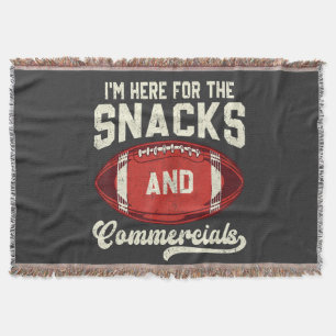 Ich bin hier wegen der Snacks und Werbespots Footb Decke