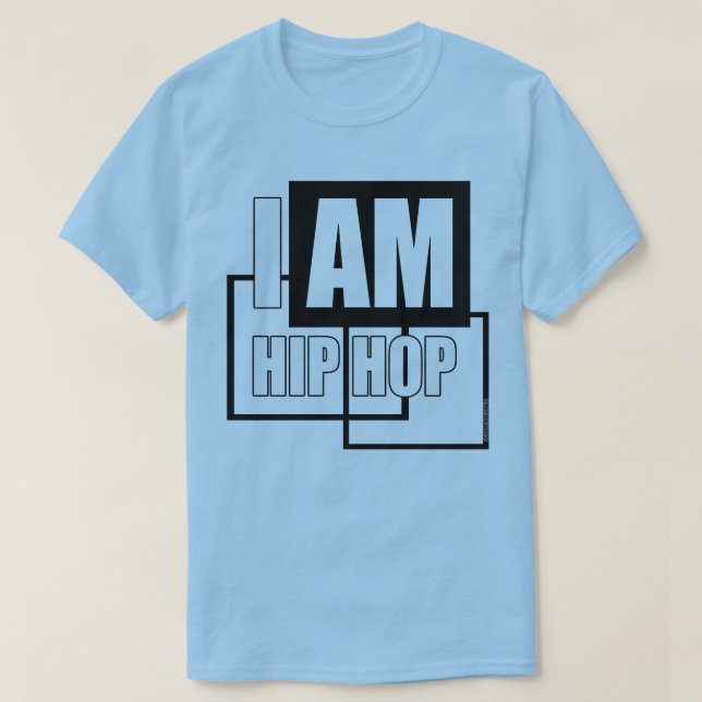 ICH BIN HIP HOCK - SCHWARZER BLOCK T-Shirt (Design vorne)