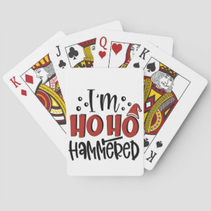 Ich bin Ho Ho betrunken Lustiger Weihnachten Xmas Spielkarten