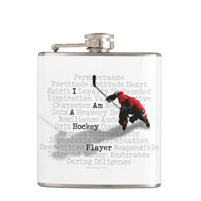 Ich bin Hockey-Spieler Flachmann (Vorderseite)