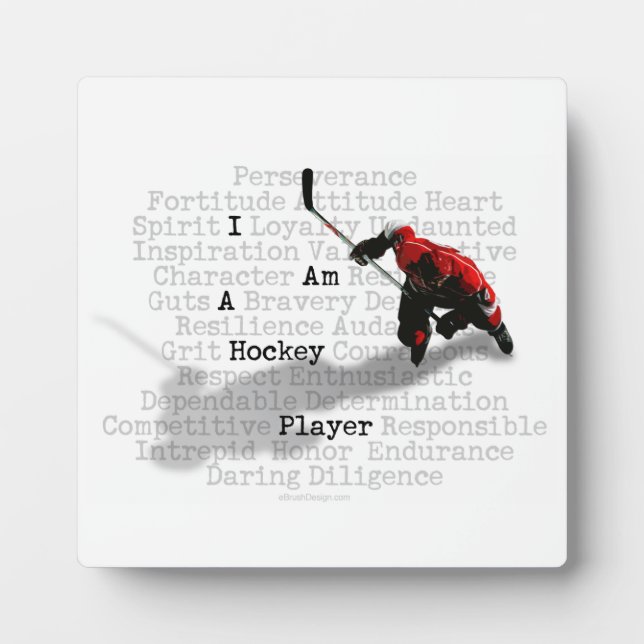 Ich bin Hockey-Spieler Fotoplatte (Vorderseite)