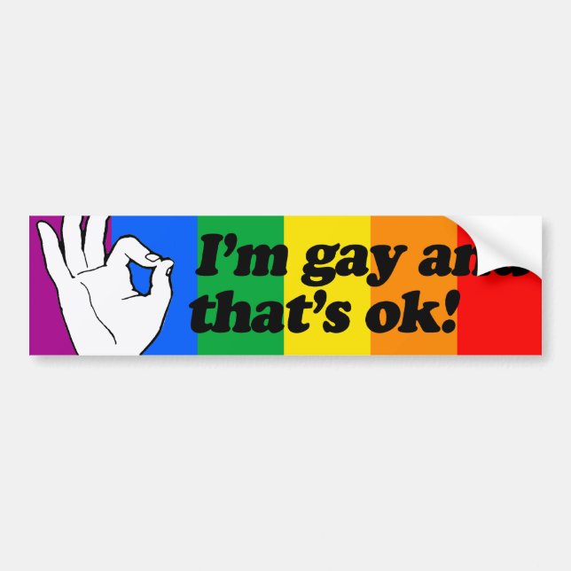 Ich bin HOMOSEXUELL UND DER IST OKAY --.png Autoaufkleber (Vorne)