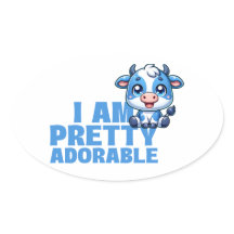 Ich bin Hübsch Adorable Blue und White Kuh
