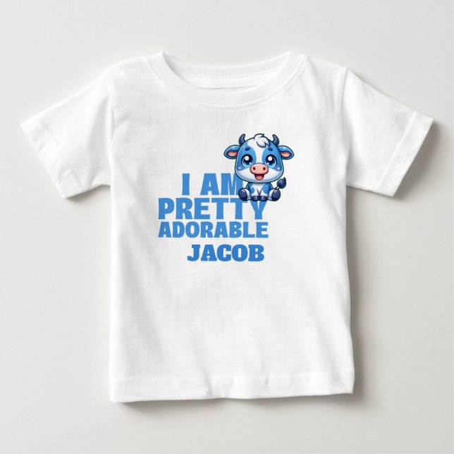 Ich bin Hübsch und individuell. Baby T-shirt (Vorderseite)