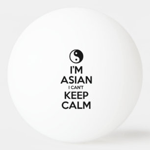 Ich bin ich kann Ruhe nicht behalten asiatisch Tischtennisball