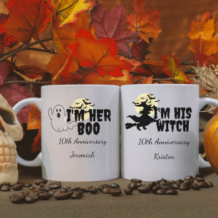 Ich bin ihr Boo, ich bin seine Hexe lustiges Hallo Kaffeetasse