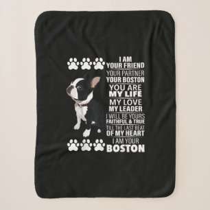 Ich bin Ihr Freund Ihr Partner Ihr Boston Terrier Sherpadecke