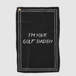 Ich bin Ihr Golf-Vati-lustiges Schwarz-weißes Golfhandtuch