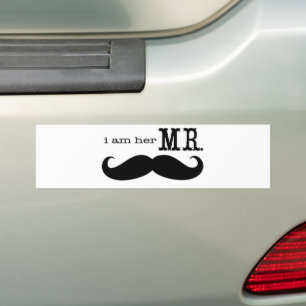 Ich bin ihr Herr Schnurrbart Bräutigam Geschenke Autoaufkleber