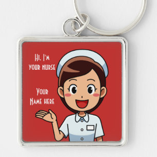 Ich bin Ihr Krankenwagen (2.00") Premium Square Sc Schlüsselanhänger