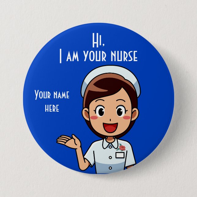 Ich bin Ihr Krankenwagen groß, 3 Zoll runder Knopf Button (Vorderseite)