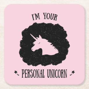 Ich bin Ihr persönliches Einhorn Rechteckiger Pappuntersetzer