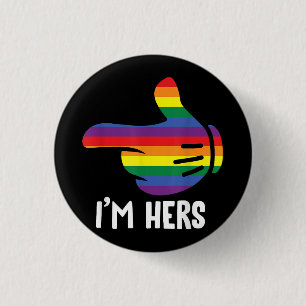Ich bin ihr Regenbogen-Lesben-Paar Lustiger LGBT-S Button