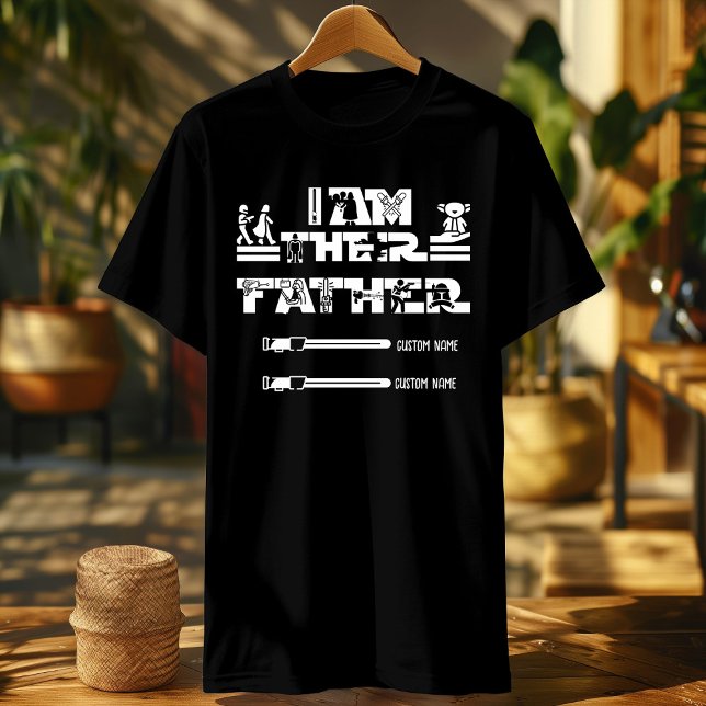 Ich bin ihr Vater Leuchtschild personalisiert T-Shirt (Von Creator hochgeladen)