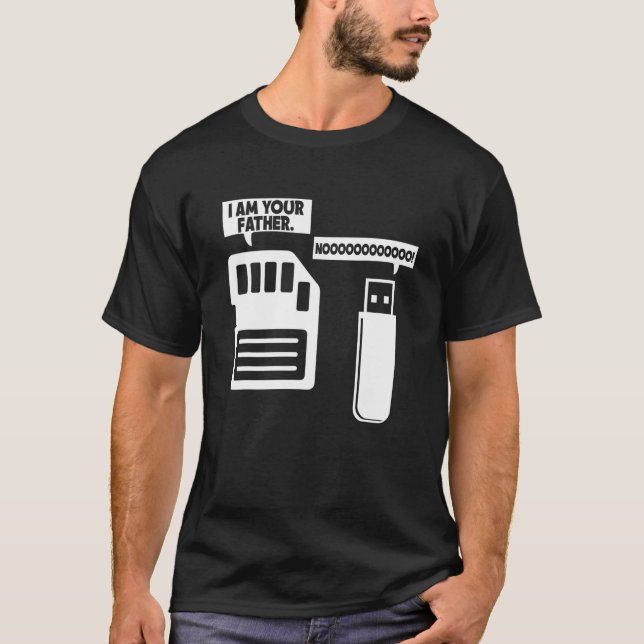 Ich bin Ihr Vater USB Floppy Disk Spaß IT-Programm T-Shirt (Vorderseite)