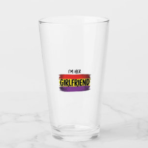 Ich bin ihre Freundin Regenbogen Stolz Vector-Shir Glas