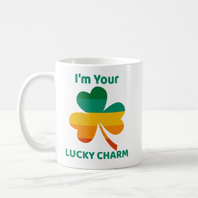 Ich bin Ihre glückliche Vierblättriges Kleeblatt K Kaffeetasse (Links)
