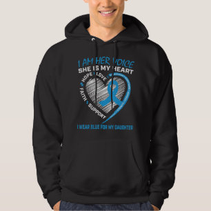 Ich bin ihre Stimme, sie ist mein Herz Autismus Be Hoodie