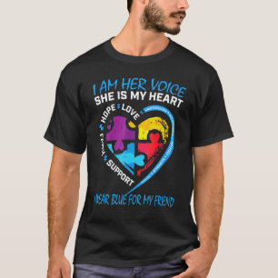 Ich bin ihre Stimme, sie ist mein Herz, Blaues Aut T-Shirt