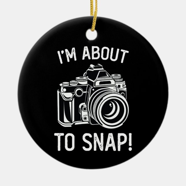 Ich bin im Begriff, lustige Fotografie zu schläfch Keramik Ornament (Vorne)