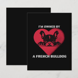 Ich bin im Besitz einer Französischen Bulldogge Mitteilungskarte