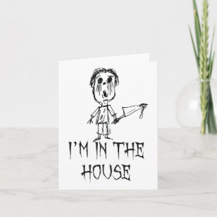 Ich bin im Halloween-Kostümdesign Karte