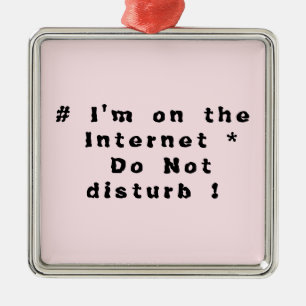 Ich bin im Internet. Stören Sie nicht! Silbernes Ornament
