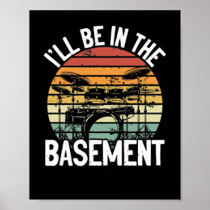 Ich bin im Keller-Drummer-Drumsticks Poster