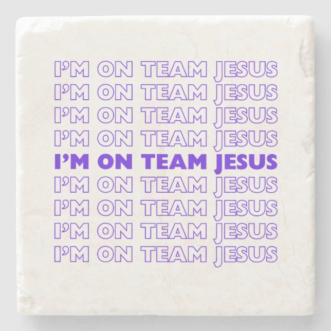 Ich bin im Team Jesus Untersetzer (Vorderseite)