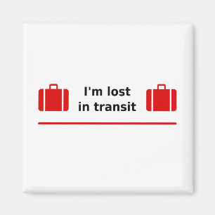 Ich bin im Transit Doppelkassettenhellfarbe verlor Magnet