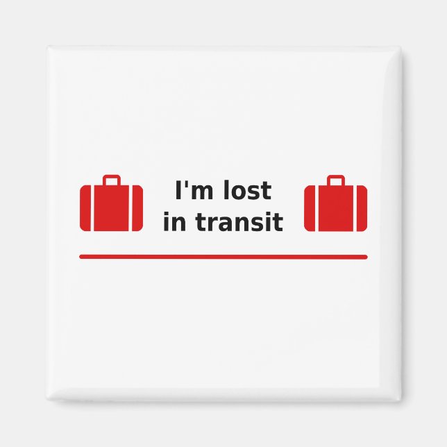 Ich bin im Transit Doppelkassettenhellfarbe verlor Magnet (Vorne)