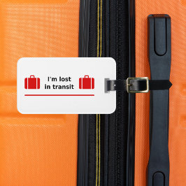 Ich bin im Transit Doppelkoffer Gepäckanhänger ver