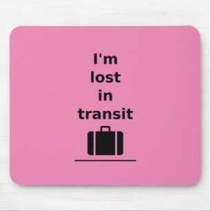 Ich bin im Transit Travel Suitcase Light-Monoton v Mousepad