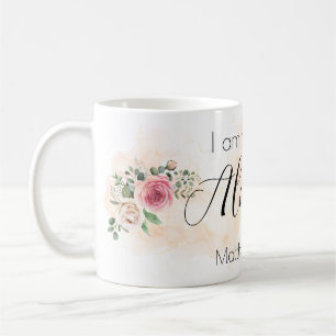 Ich bin immer bei dir, die Aquarellfarben-Rose Kaffeetasse