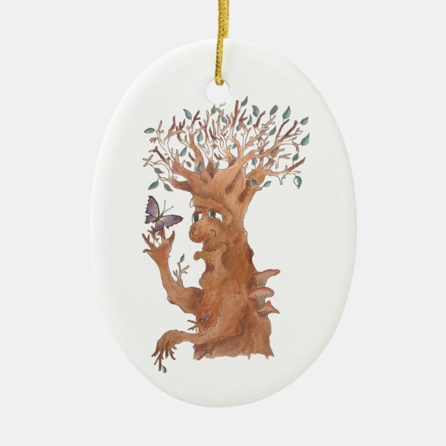 Ich bin immer froh, einen neuen Freund zu machen! Keramik Ornament (Vorne)