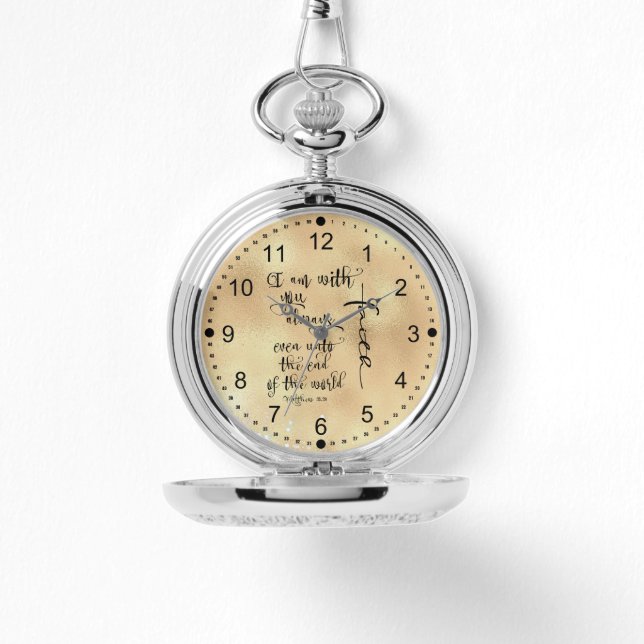 Ich bin immer mit dir in der Bibel Armbanduhr (Vorderseite)