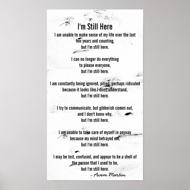 Ich bin immer noch hier poster (Vorne)